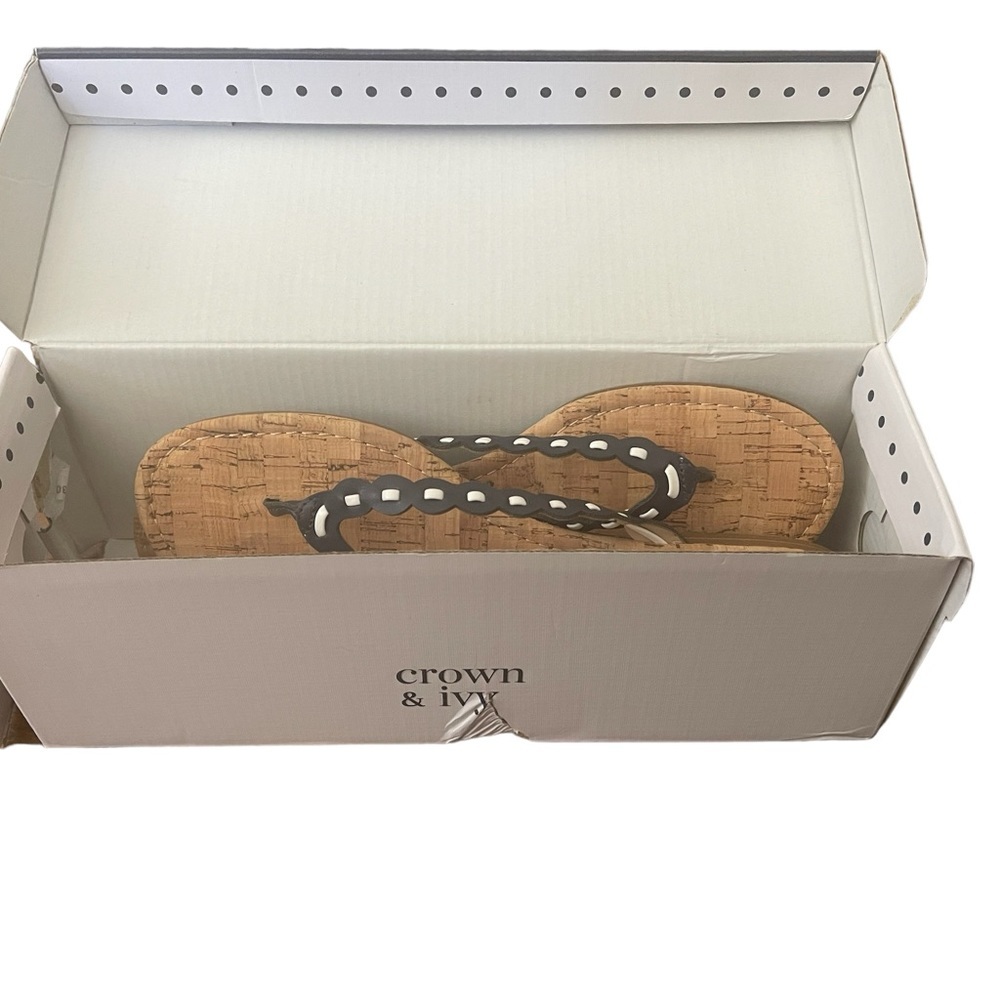 Crown & Ivy Sandals Cork & Leather Sandals, NWT, size 9.5 - Picture 5 of 6